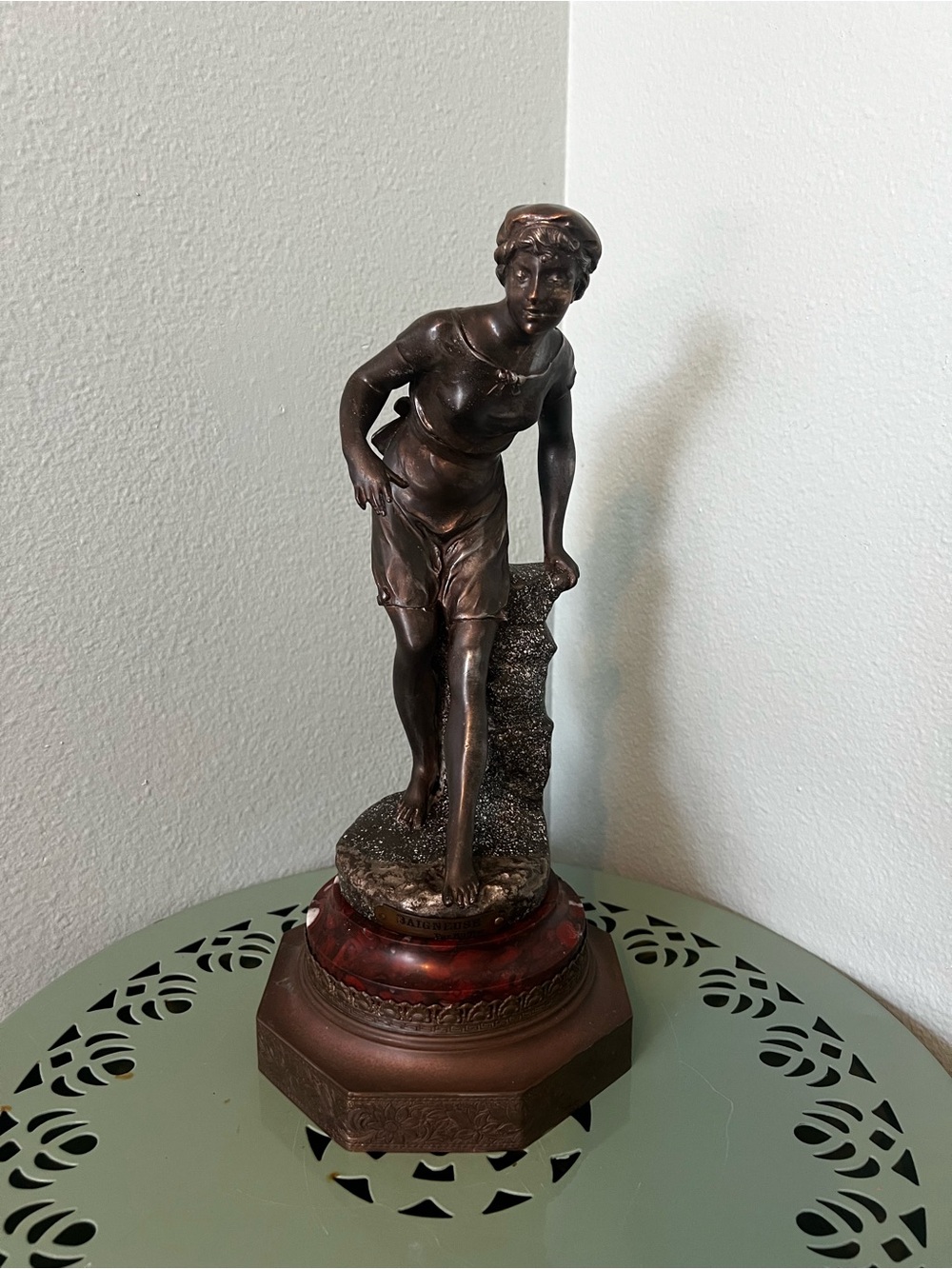 Rare Noël Ruffier Baigneuse The Bather Bronze Sculpture